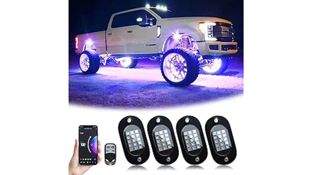 colorful waterproof rock lights