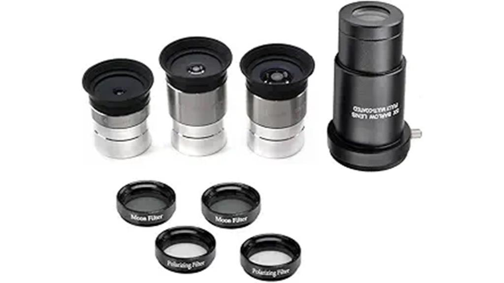 complete multi coated eyepiece set