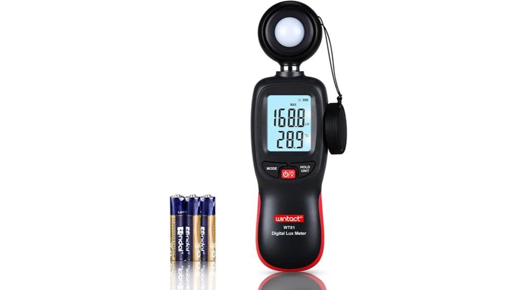digital light and temperature meter