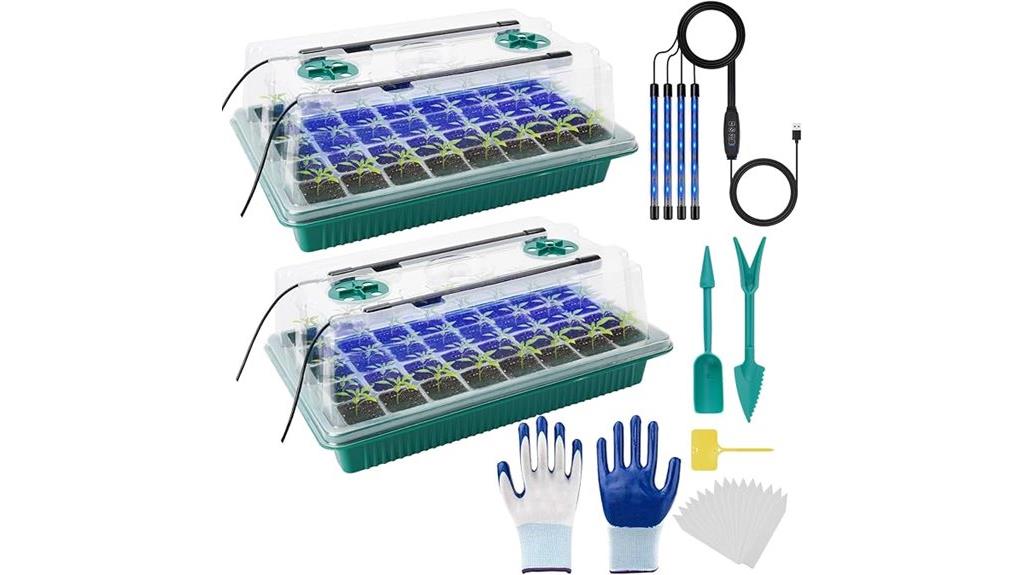 dual led seedling trays