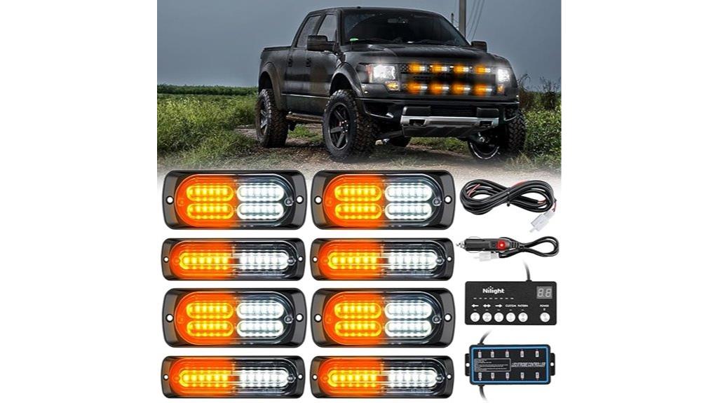 eight led strobe lights
