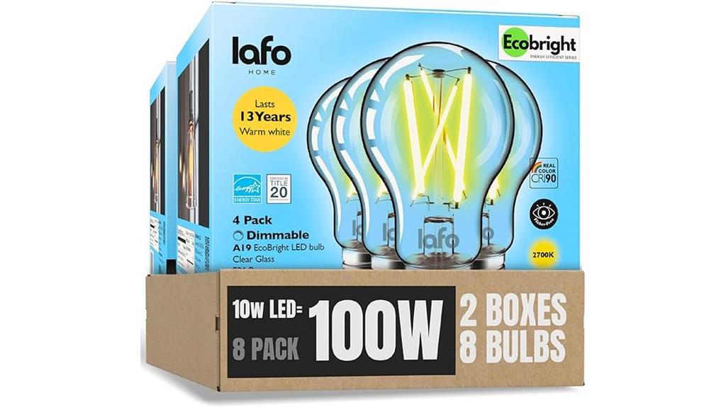 eight pack dimmable led bulbs