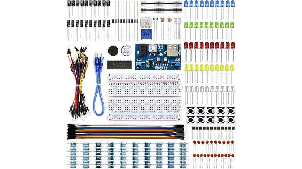 electronics kit with components