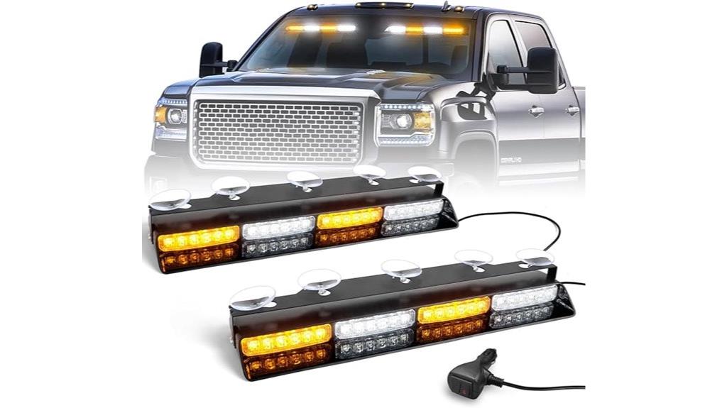 emergency amber white lights