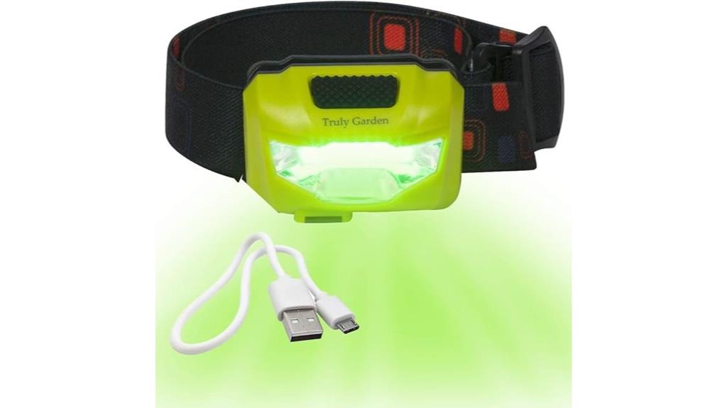 green led headlamp rechargeable