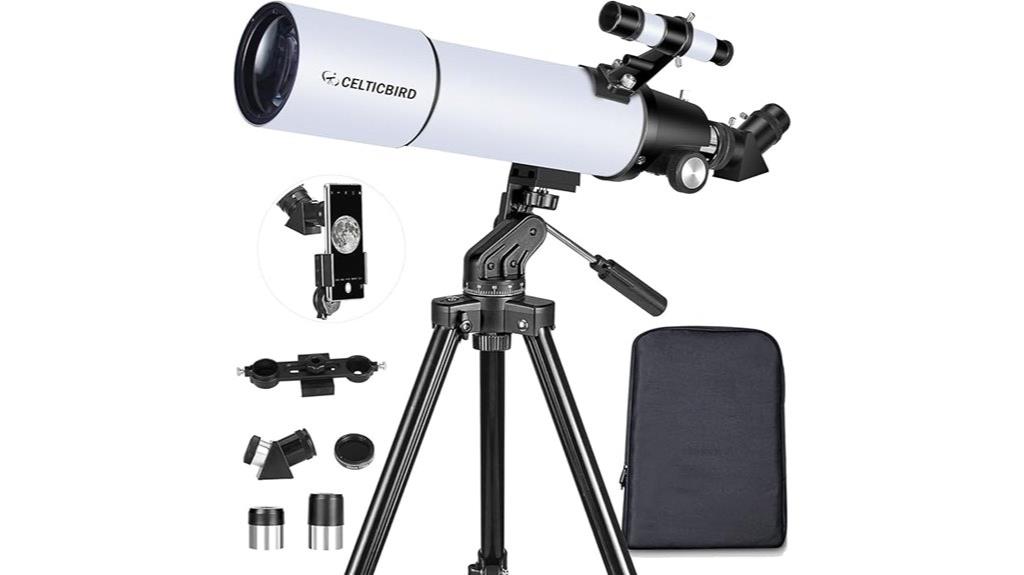 high powered 80mm telescope
