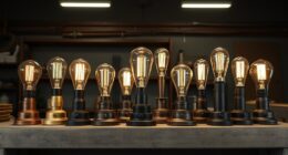 industrial style color matching lamps