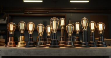 industrial style color matching lamps