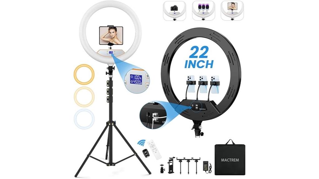 large dimmable ring light