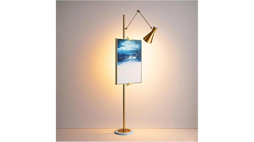 marble based adjustable floor lamp