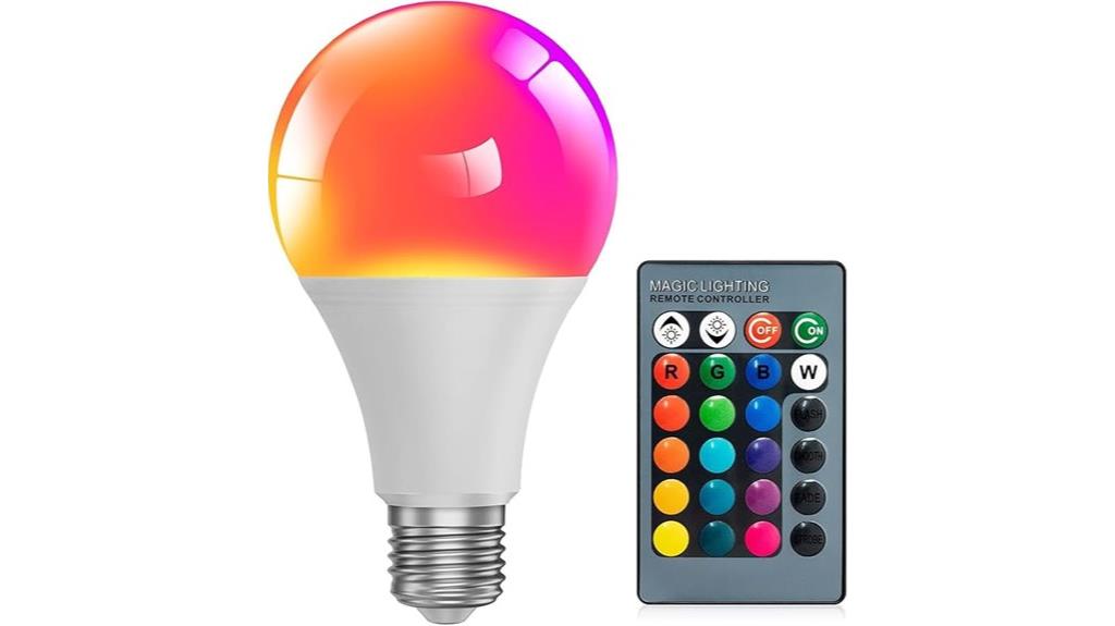 multicolor remote dimmable bulb
