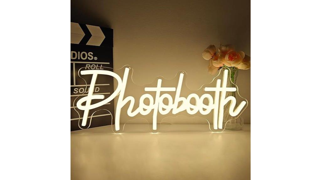neon photo booth sign