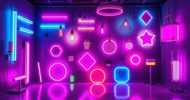 neon style practical lighting