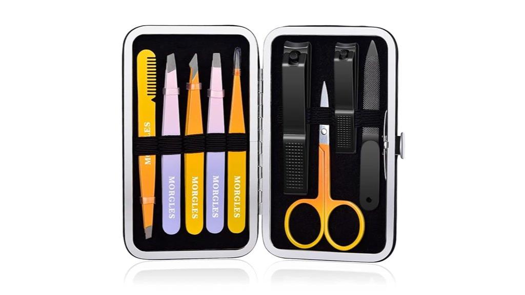 nine piece travel tweezer set