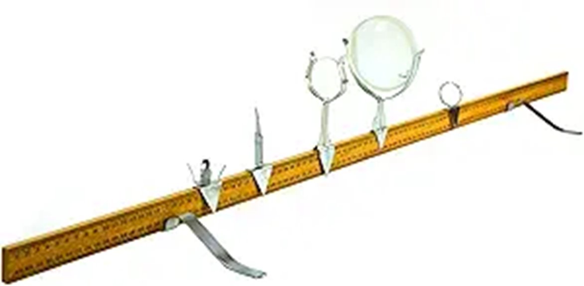 optical bench with lenses