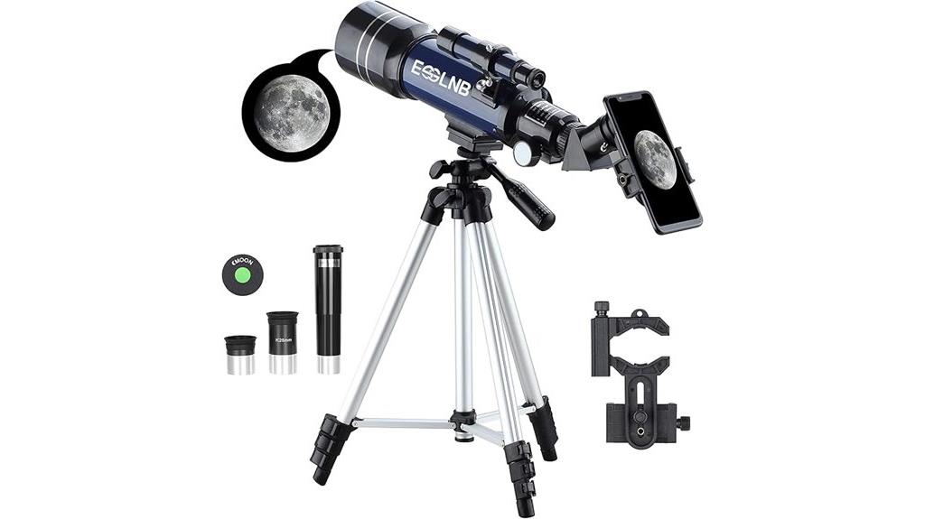 portable 70mm refractor telescope