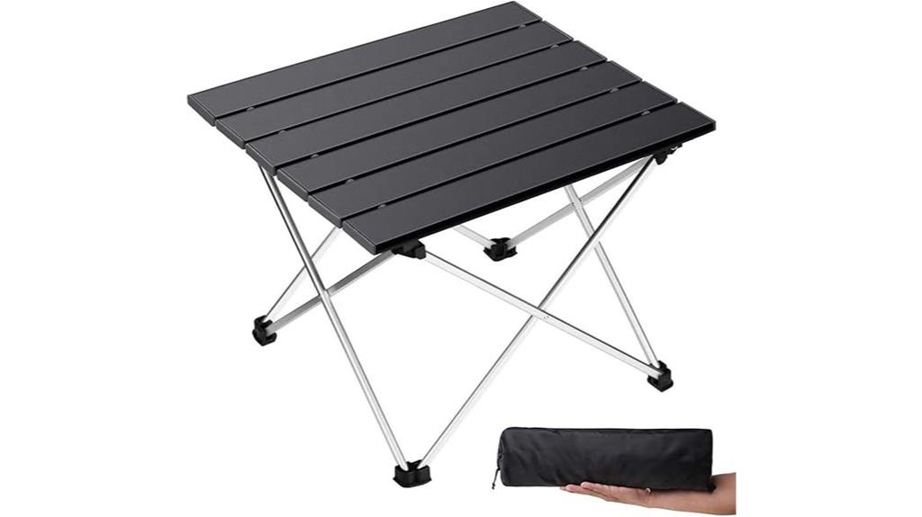 portable aluminum camping table