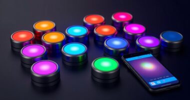 portable rgb lights with app