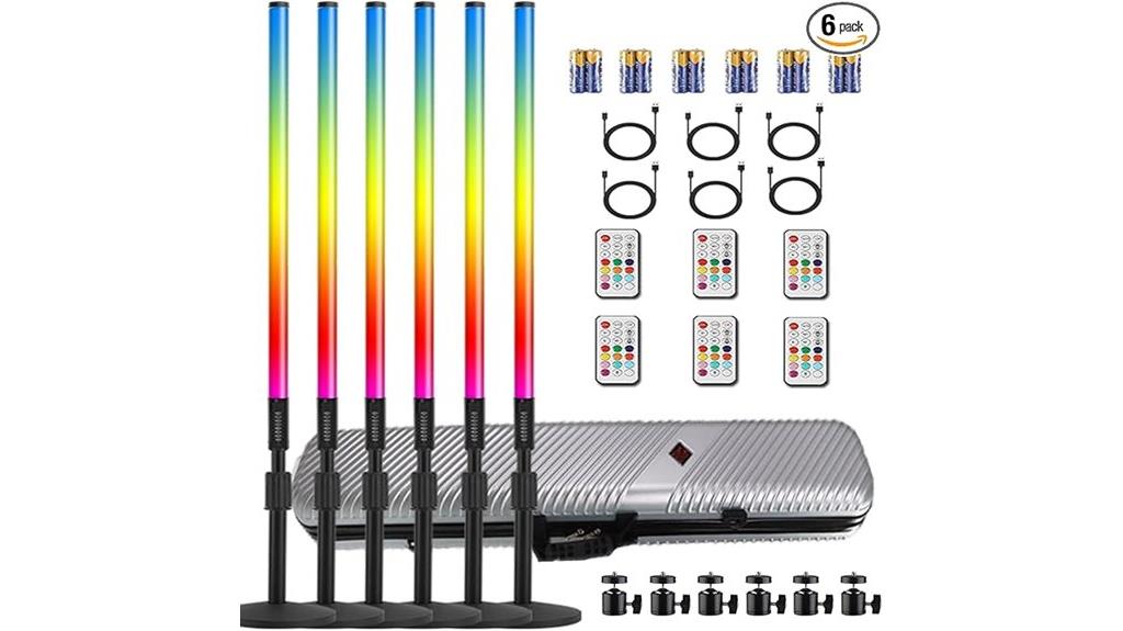 portable rgb tube lights