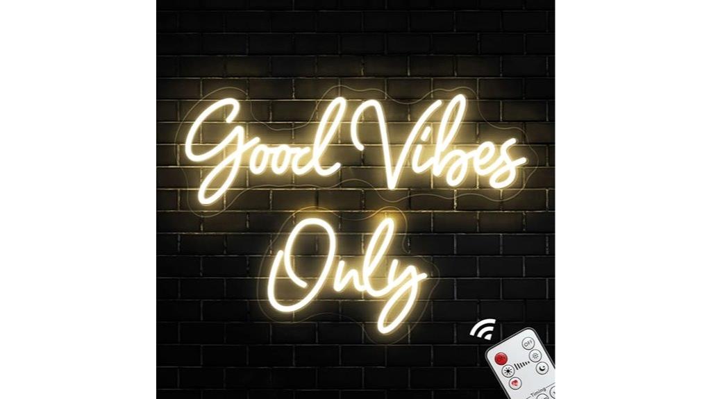 positive wall neon sign