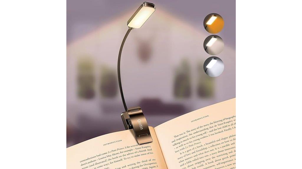 rechargeable 9 led book light