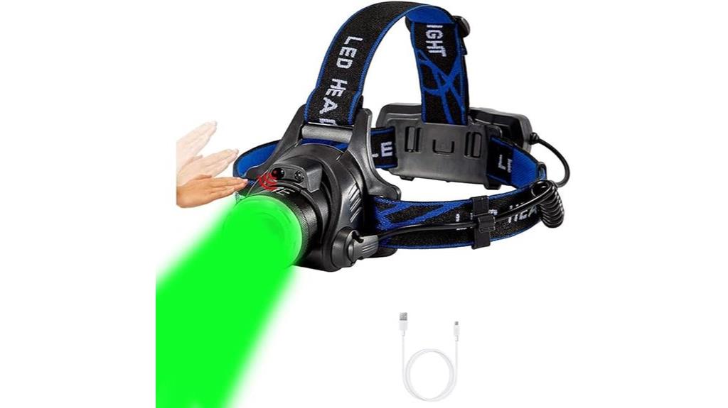 rechargeable green headlamp