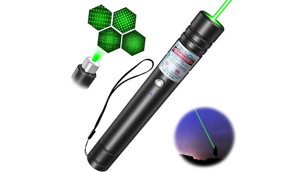 rechargeable green tactical flashlight