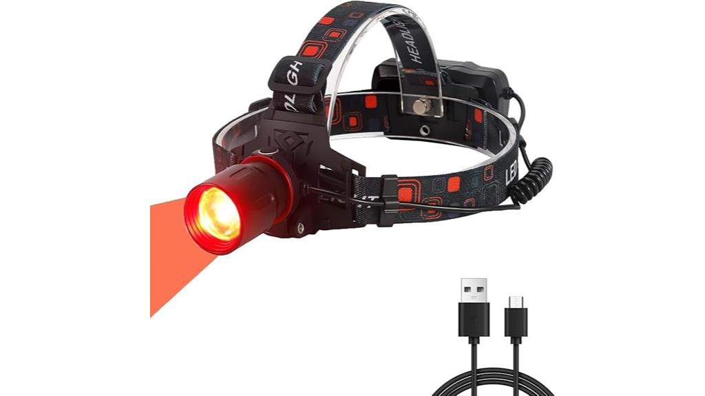 rechargeable red led headlamp