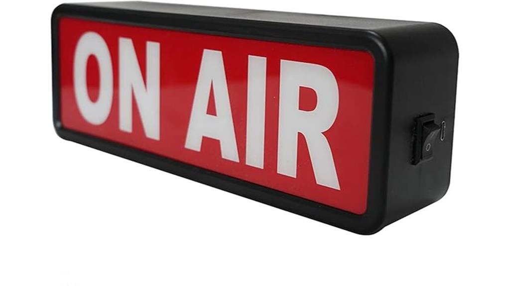 recording studio sign light