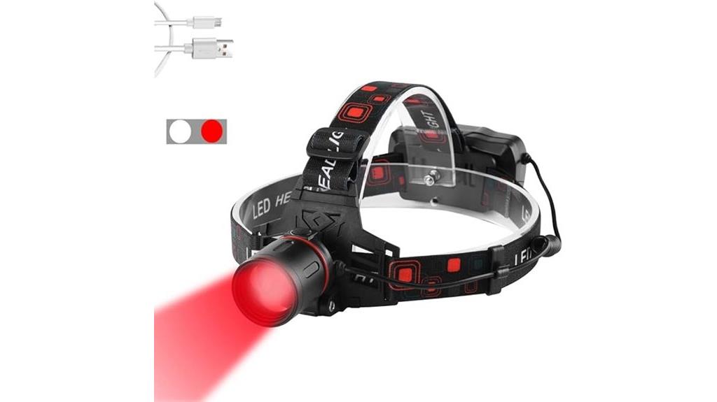 red and white led headlamp