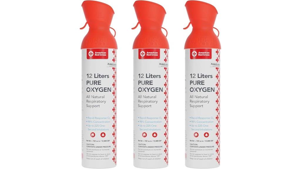 red cross oxygen canisters