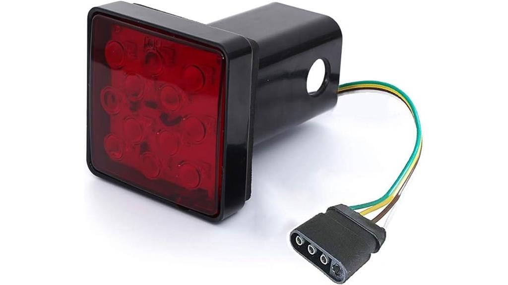 red led trailer hitch cover