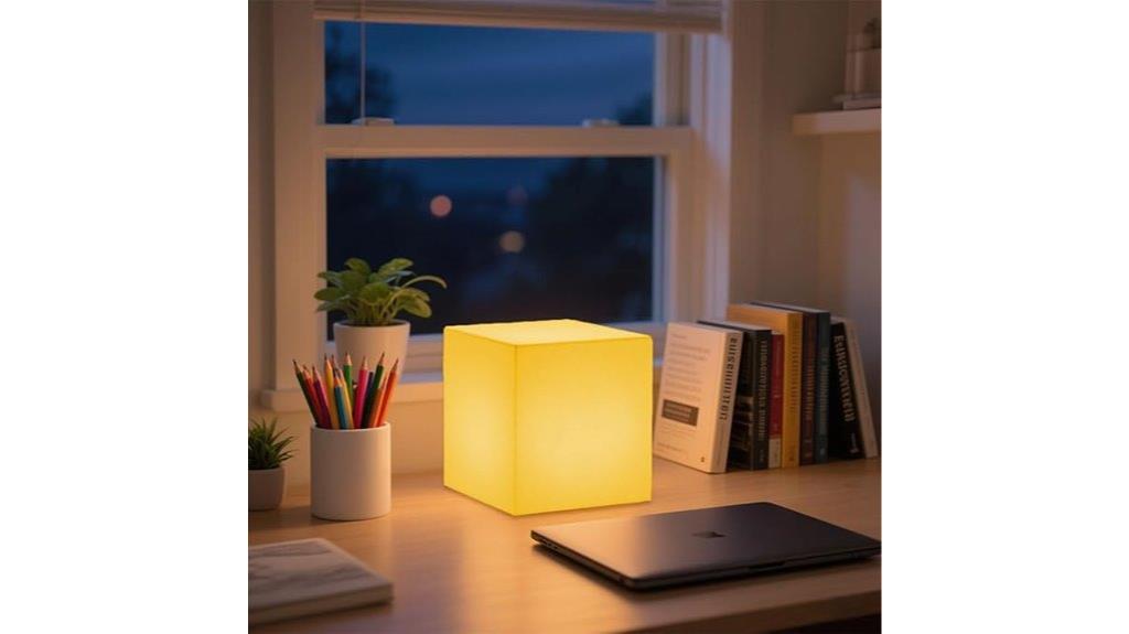 rgb led cube night light