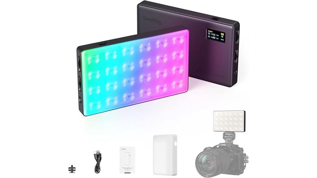 rgb video light battery