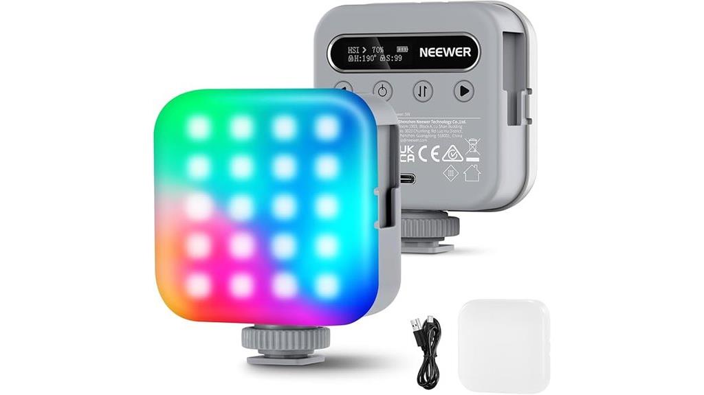 rgb video light battery