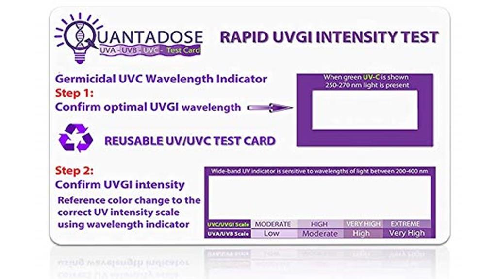 second generation uvc testing card