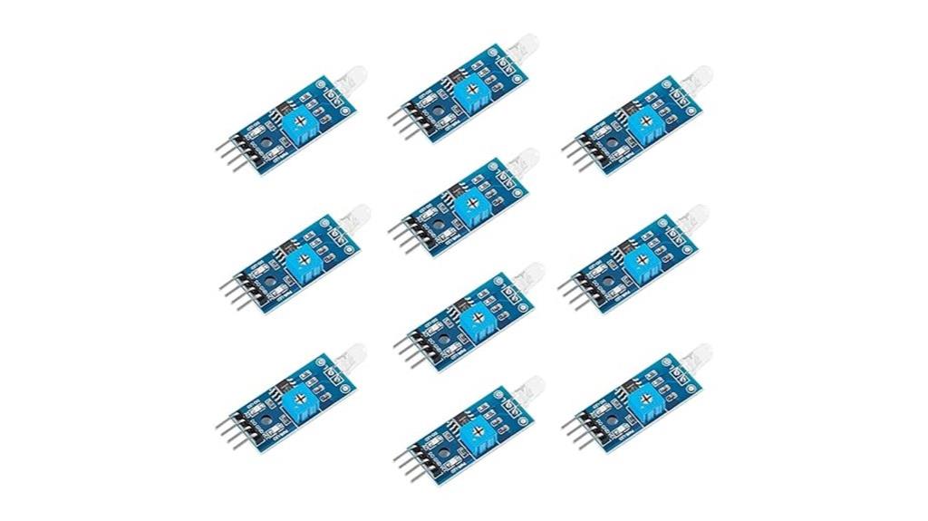 set of ten photodiode sensors