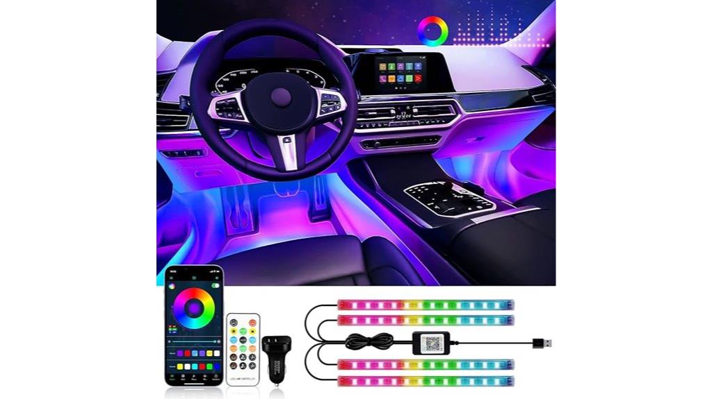 smart rgb car strip lights