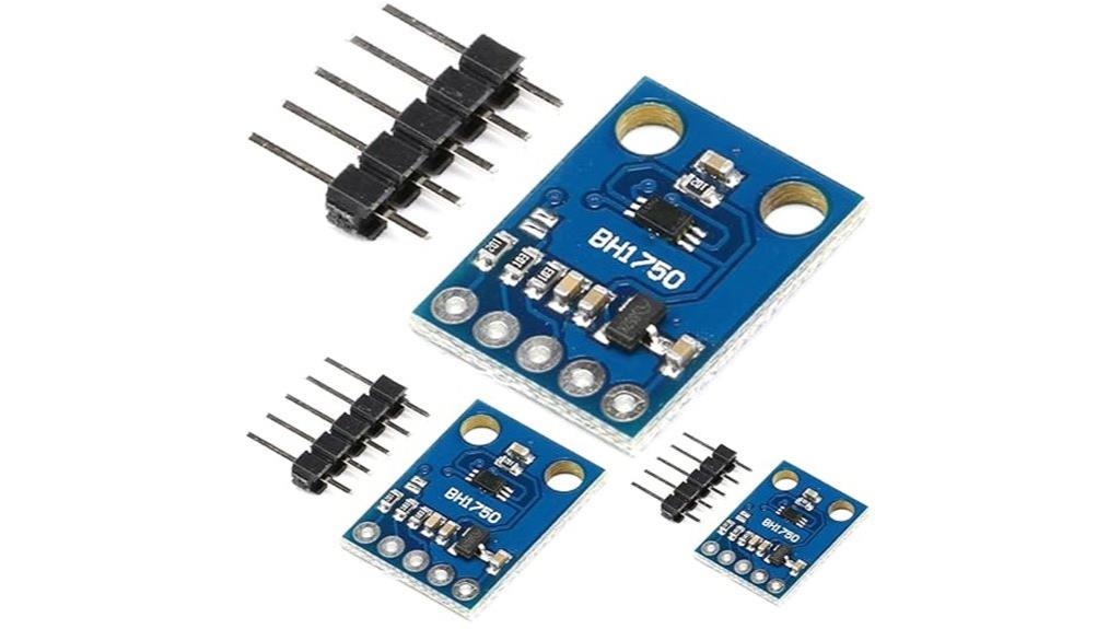 three bh1750 light sensors
