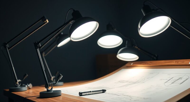 top adjustable drafting lamps