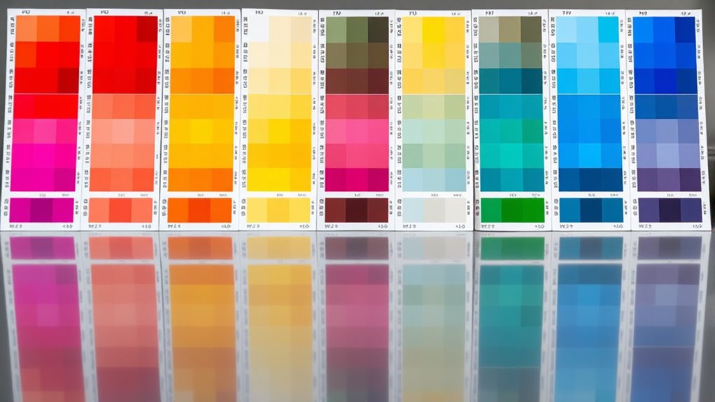 top color calibration charts