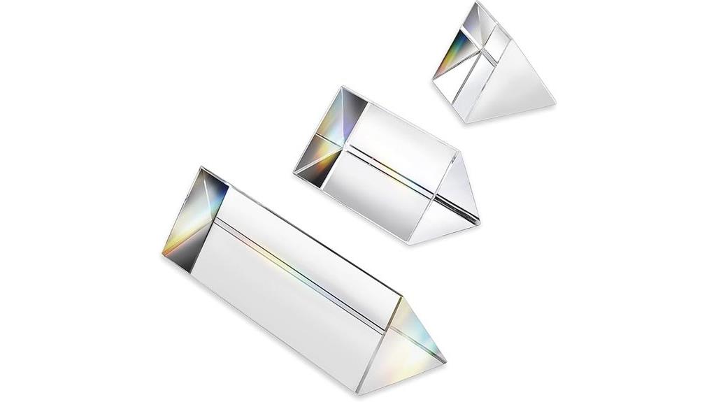 tri size crystal prism set