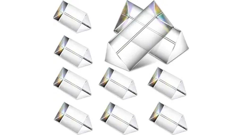 twelve triangular optical prisms