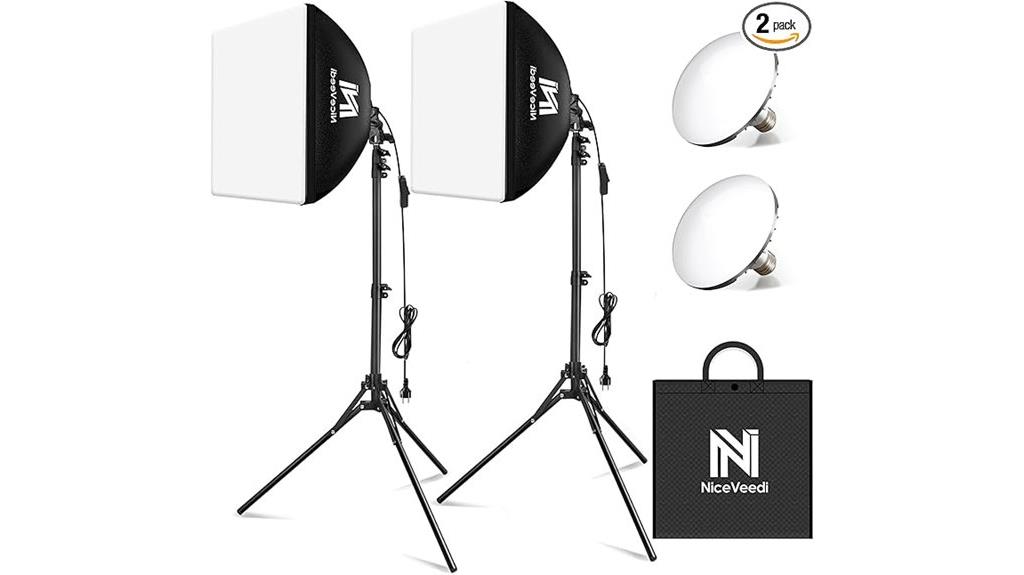 two softbox lighting kits