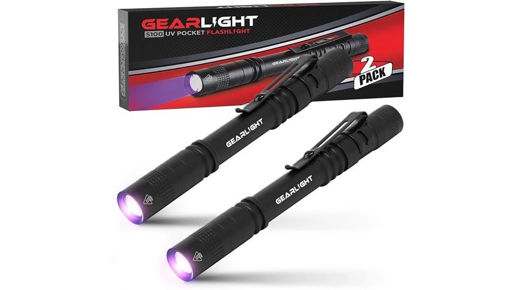 uv flashlight two pack