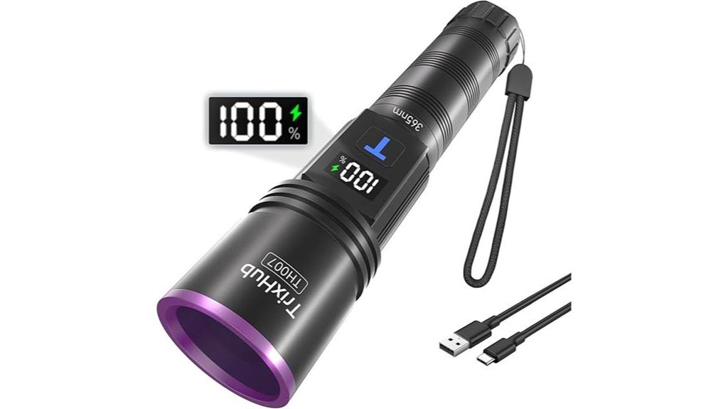 uv flashlight with lcd