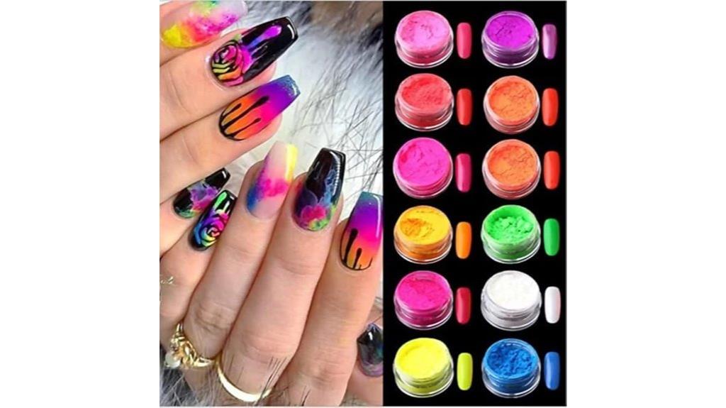 vibrant neon pigment set