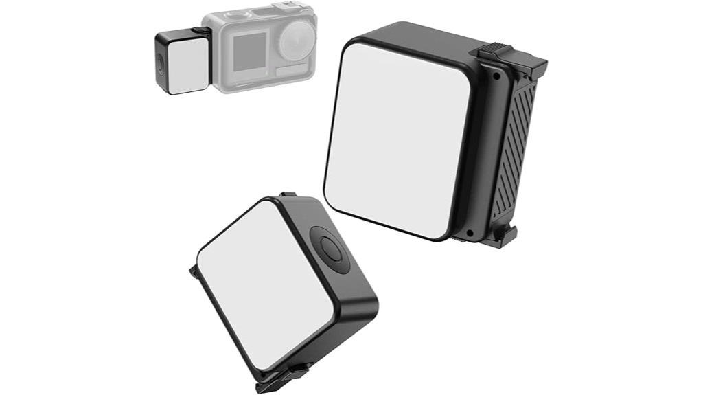 vlogging light and adapter