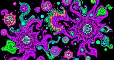 1960s psychedelic blacklight art