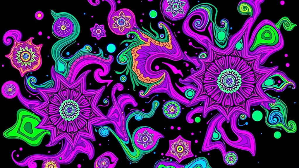 1960s psychedelic blacklight art